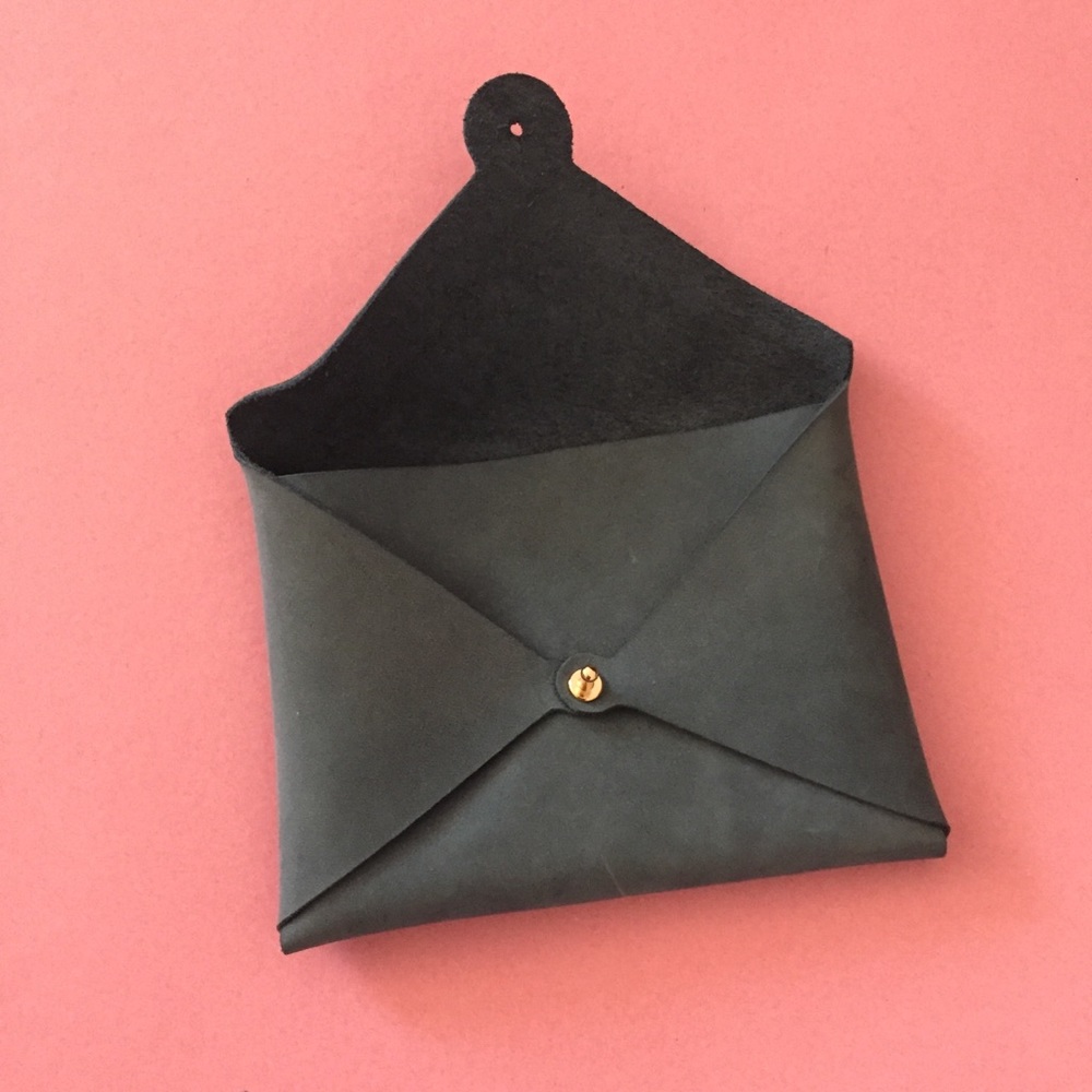 handmade suede clutch - Picture 3 of 3
